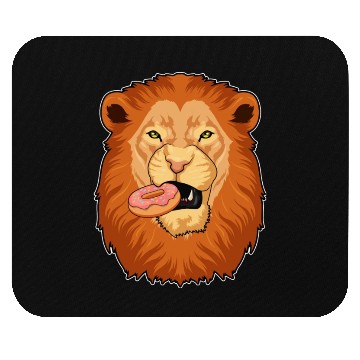 Discover Lion With Donut Mouse Pads
