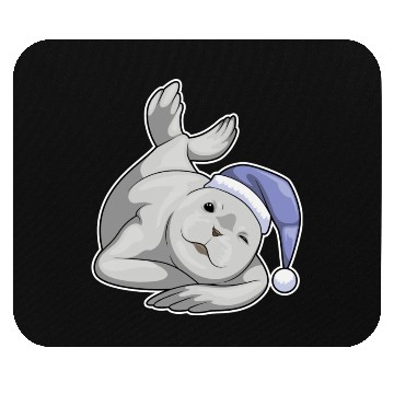 Discover Seal Sleeping Nightcap Mouse Pads