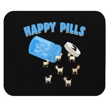 Discover Happy Pills Farm Animal Funny Goat Lovers Humor Mouse Pads