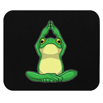 Discover Frog At Yoga In Cross Legged Mouse Pads