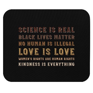 Discover science is real black lives matter no human Mouse Pads