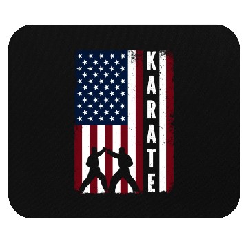 Discover Karate Vintage Us Flag Mouse Pads