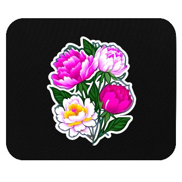 Discover Peony Flower Art Mouse Pads