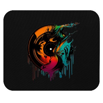 Discover Coolest Retro Vinyl Melted Record Music Splash Art Mouse Pads