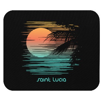 Discover Artistic Saint Lucia Palm Tree Vacation Souvenir Mouse Pads