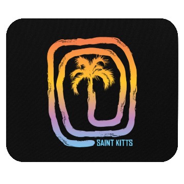 Discover Cool Saint Kitts Palm Tree Souvenir Vacation Mouse Pads