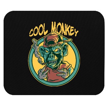 Discover Cool Monkey Illustration Mouse Pads