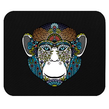 Discover Hipster Monkey Colorful Mouse Pads