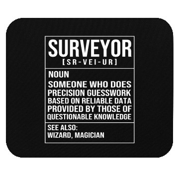 Discover Engineer Land Surveying Definition Funny Surveyor Mouse Pads