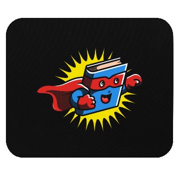 Discover Book Hero Reading Book Lover Comic Book Comics Mouse Pads