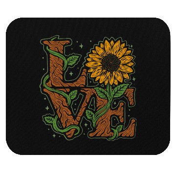 Discover Vintage Sunflower Love Mouse Pads