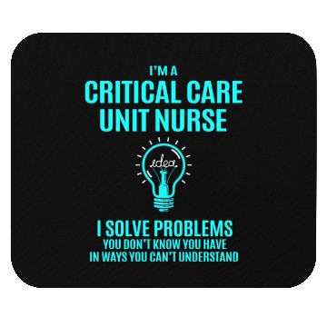 Discover Critical Care Unit Nurse Mouse Pads - I Solve Problem