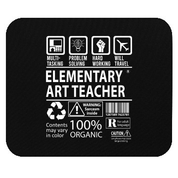 Discover Elementary Art Teacher Mouse Pads - Multitasking Job