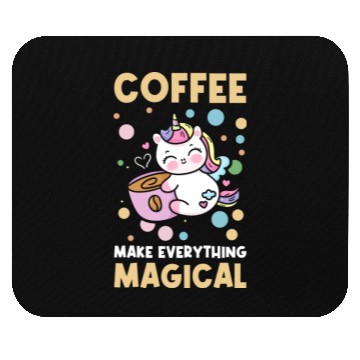 Discover Pink Magical Unicorn Caffeine Coffee Lover Mouse Pads
