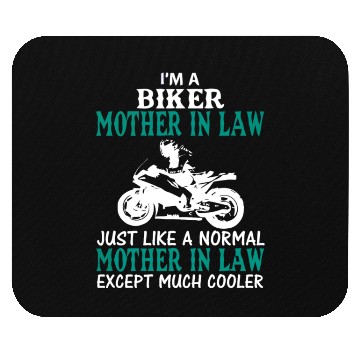 Discover I'M A BIKER MOTHER IN LAW Mouse Pads
