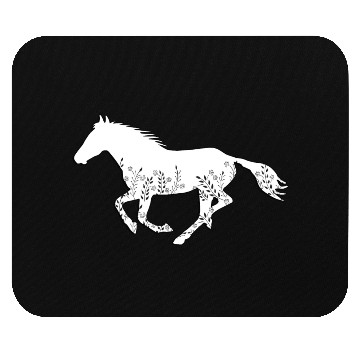 Discover Floral Horse Mouse Pads
