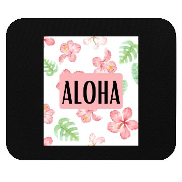 Discover Aloha Pink Hibuscus Pattern Mouse Pads