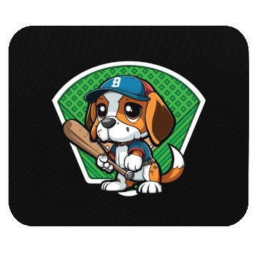 Discover Baseball Dog Baseball Player Baseball Coach Mouse Pads