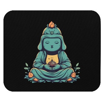 Discover Meditating buddha Mouse Pads