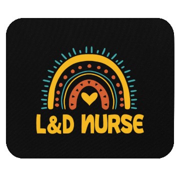 Discover Cute L&D Nurse Rainbow Mouse Pads