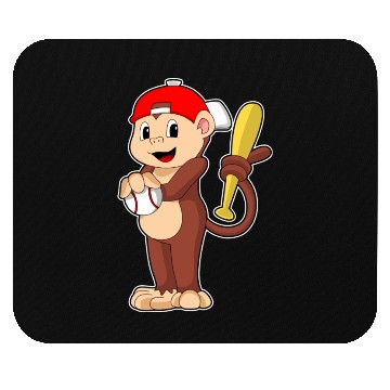 Discover Monkey At Baseball With Baseball Bat Mouse Pads