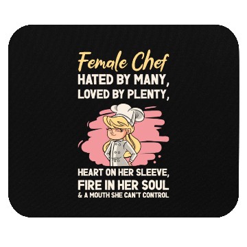 Discover Female Chef Cooking Meals Food Lover Mouse Pads