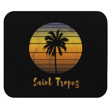 Discover Retro Souvenir Saint Tropez Sunset Distressed Mouse Pads