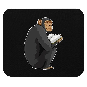 Discover Monkey As Nerd With Book Mouse Pads