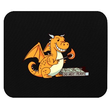 Discover Funny Dragon Playing With Matches Irony Mouse Pads