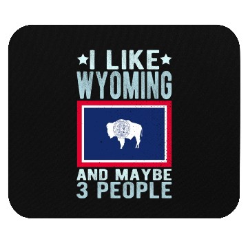 Discover Wyoming Flag US State Mouse Pads