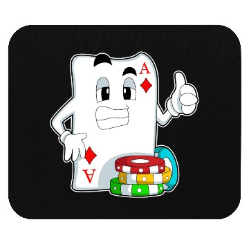 Discover Poker Card With Poker Chips Mouse Pads