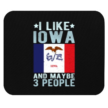 Discover Iowa Flag US State Mouse Pads