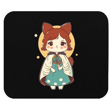 Discover Cat Art Japanese Cat Girl Mouse Pads