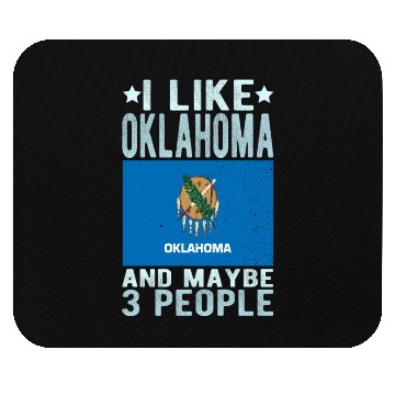 Discover Oklahoma Flag US State Mouse Pads