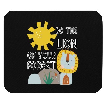 Discover Be the lion in your forest cute lion with sun Mouse Pads