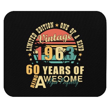 Discover 60th birthday 60 years born 1963 Mouse Pads