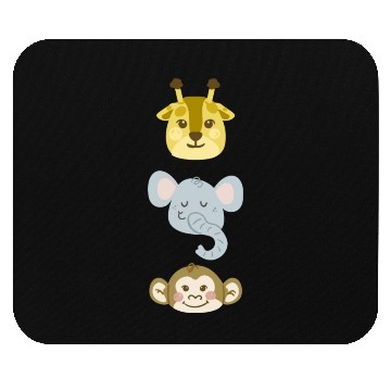 Discover Giraffe, Elephant, Monkey Mouse Pads