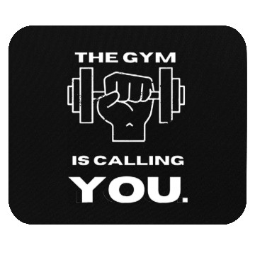 Discover Black Typography Gym Mouse Pads