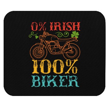 Discover 0% Irish 100% Biker Mouse Pads