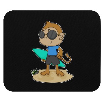 Discover Monkey Surfer Surfboard Mouse Pads