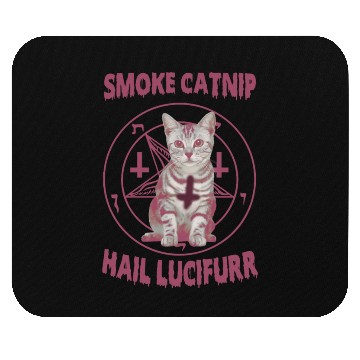 Discover Smoke Catnip Hail Lucifurr Mouse Pads