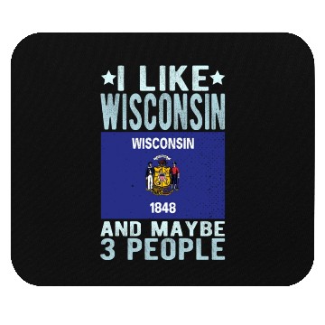 Discover Wisconsin Flag US State Mouse Pads