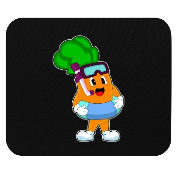 Discover Carrot Swimming Lifebuoy Mouse Pads