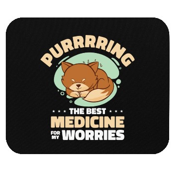 Discover Best Medicine Purring Cat Positivity Cat Lover Mouse Pads