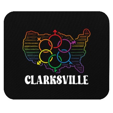 Discover Clarksville Pride Month Pride Flag LGBT Community Mouse Pads