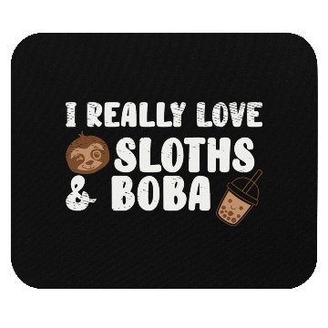 Discover Cute Lazy Sloth Boba Tea Sweet Bubble Tea Mouse Pads