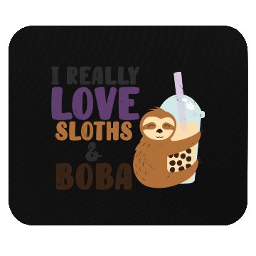 Discover Cute Lazy Sloth Boba Tea Sweet Bubble Tea Mouse Pads