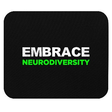 Discover Neurodiversity Embrace ADHD Autism ASD Rainbow Mouse Pads