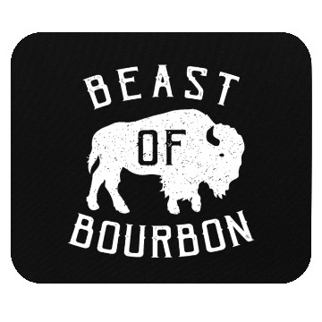Discover Beast of Bourbon Drinking Whiskey design Bison Buf Mouse Pads