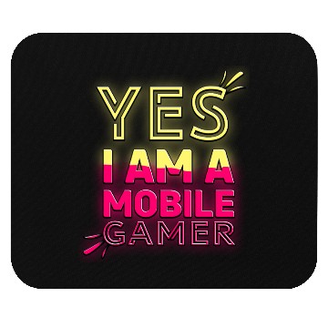 Discover 'Yes, I am a Mobile Gamer' - (Red/Yellow) Design Mouse Pads